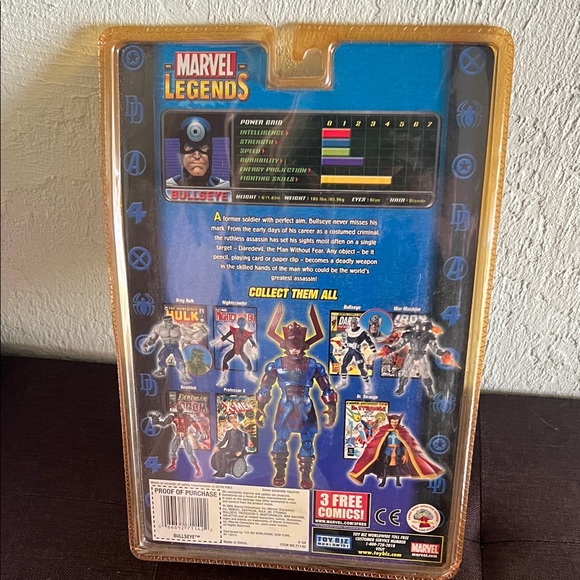 #0822+ Marvel Legends Bullseye Figure with Comic - Picture 2 of 5